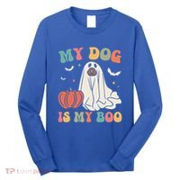 My Dog Is My Boo Funny Halloween Dog Lover Spooky Dog Mom Gift Long Sleeve Shirt thumb 0