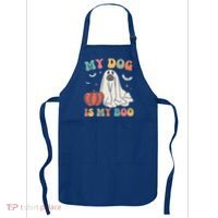 My Dog Is My Boo Funny Halloween Dog Lover Spooky Dog Mom Gift Apron thumb 0