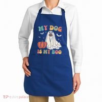 My Dog Is My Boo Funny Halloween Dog Lover Spooky Dog Mom Gift Apron thumb 2