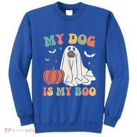 My Dog Is My Boo Funny Halloween Dog Lover Spooky Dog Mom Gift Sweatshirt thumb 0