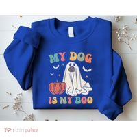 My Dog Is My Boo Funny Halloween Dog Lover Spooky Dog Mom Gift Sweatshirt thumb 2
