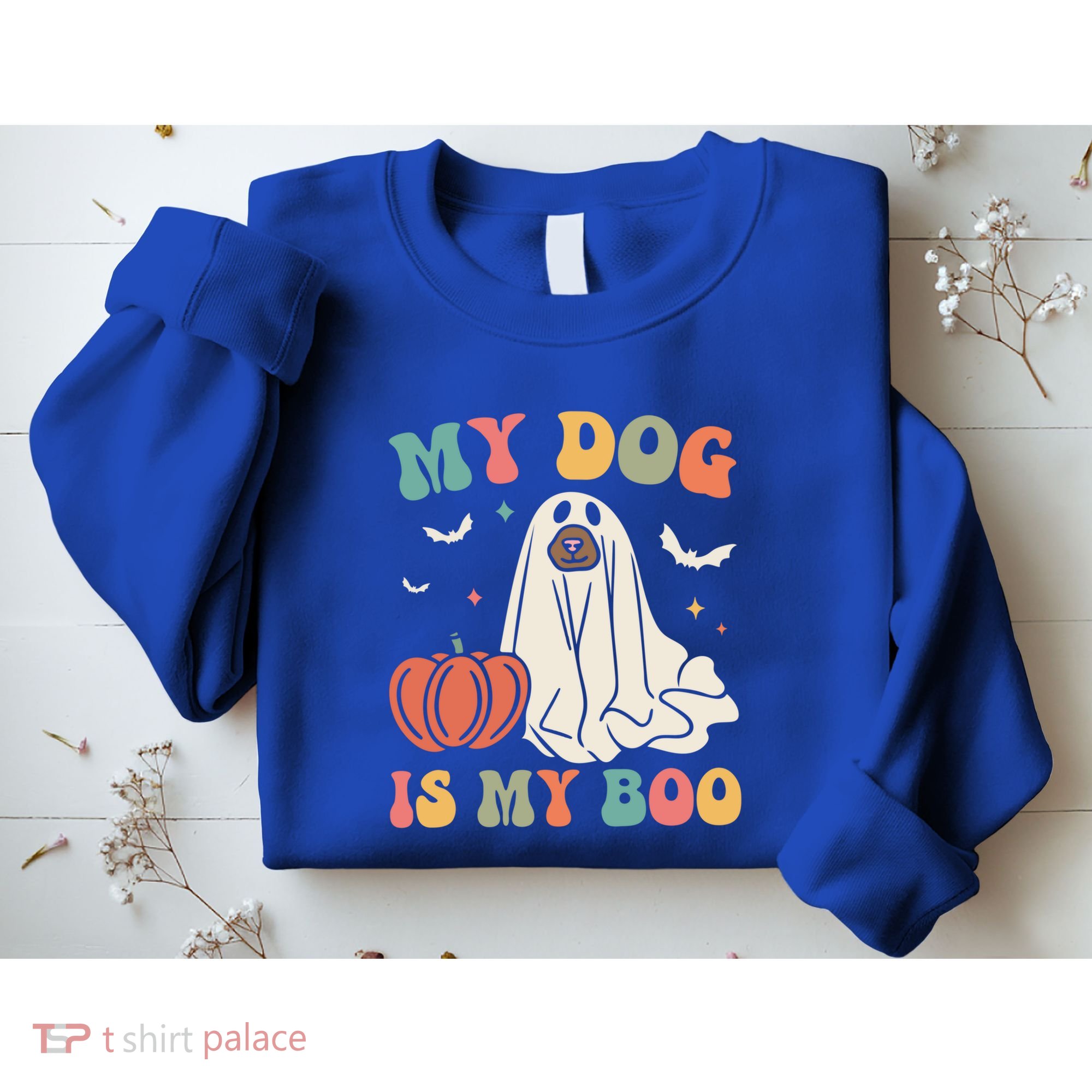 My Dog Is My Boo Funny Halloween Dog Lover Spooky Dog Mom Gift Sweatshirt