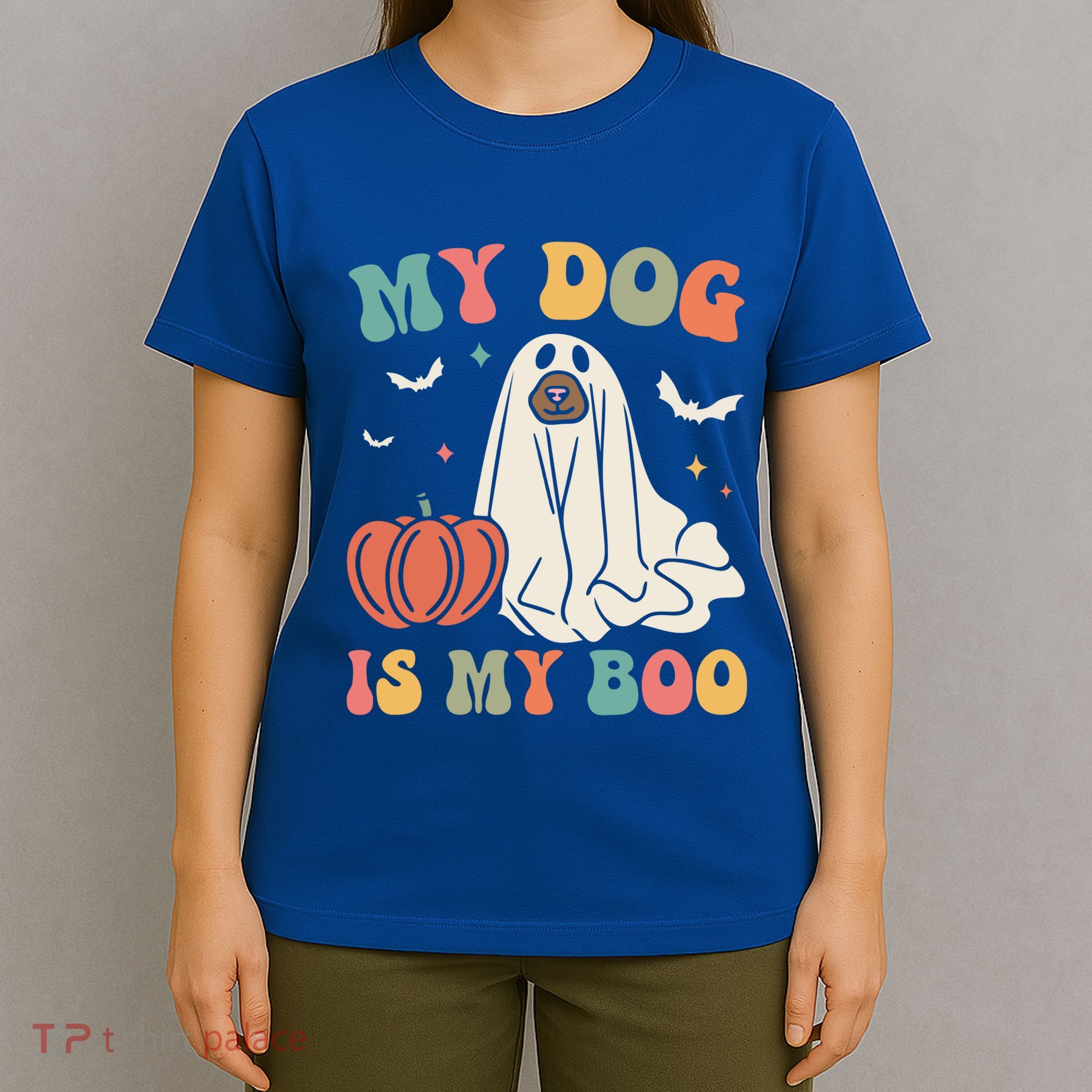 My Dog Is My Boo Funny Halloween Dog Lover Spooky Dog Mom Gift T-Shirt