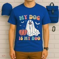 My Dog Is My Boo Funny Halloween Dog Lover Spooky Dog Mom Gift T-Shirt thumb 6