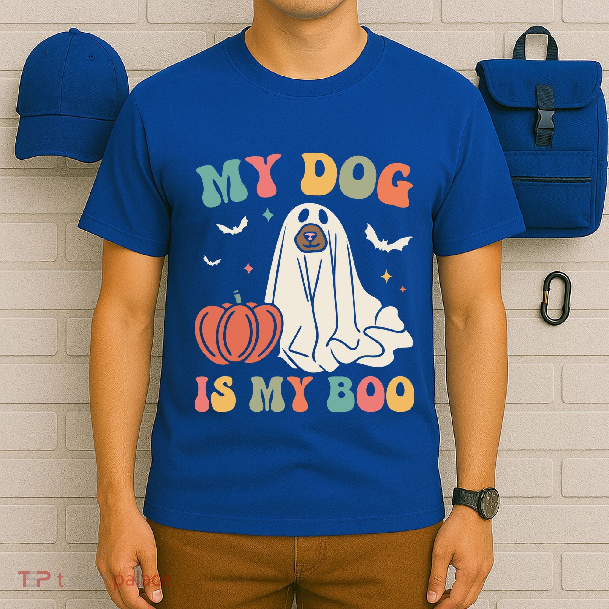My Dog Is My Boo Funny Halloween Dog Lover Spooky Dog Mom Gift T-Shirt