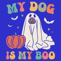 My Dog Is My Boo Funny Halloween Dog Lover Spooky Dog Mom Gift T-Shirt thumb 7