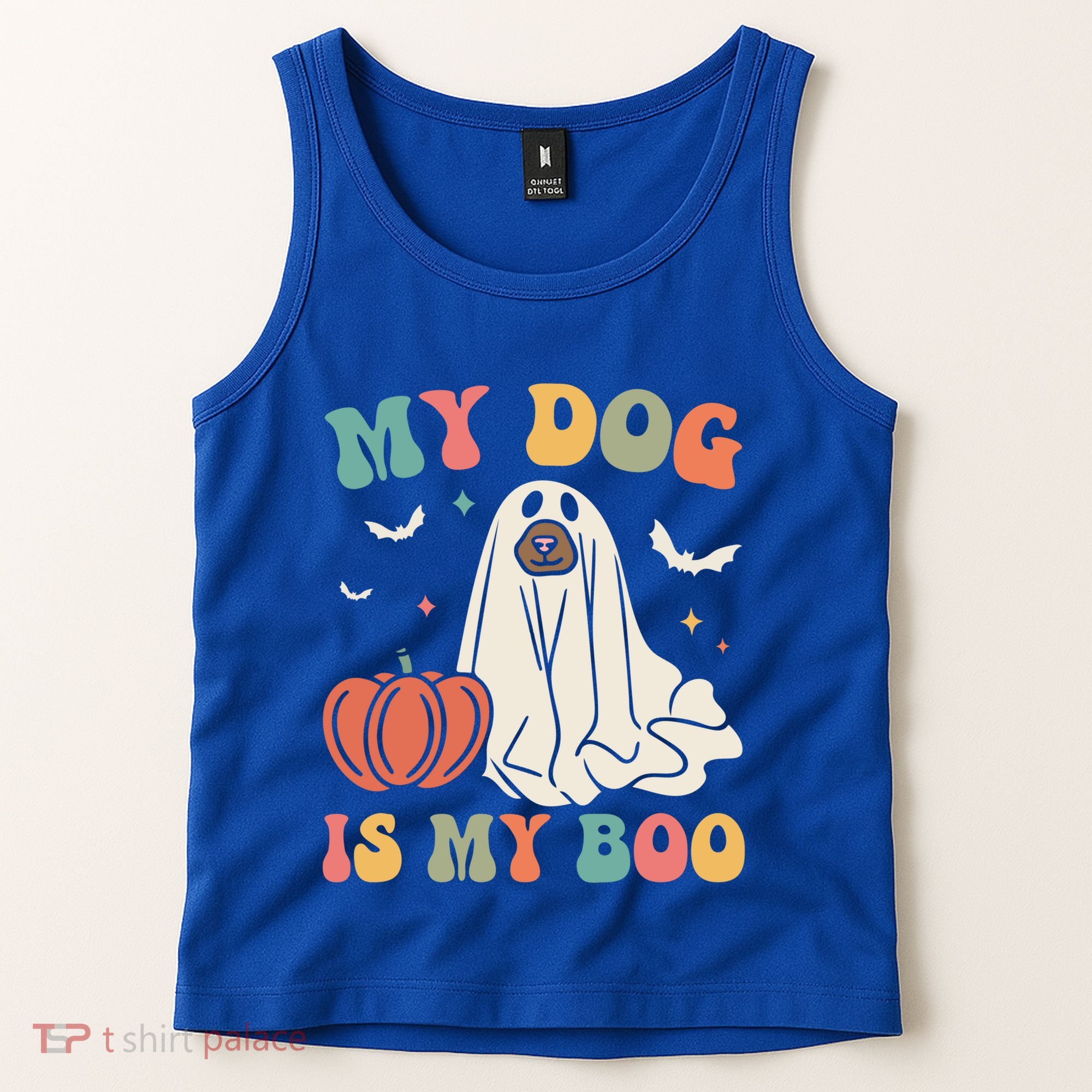 My Dog Is My Boo Funny Halloween Dog Lover Spooky Dog Mom Gift Tank Top