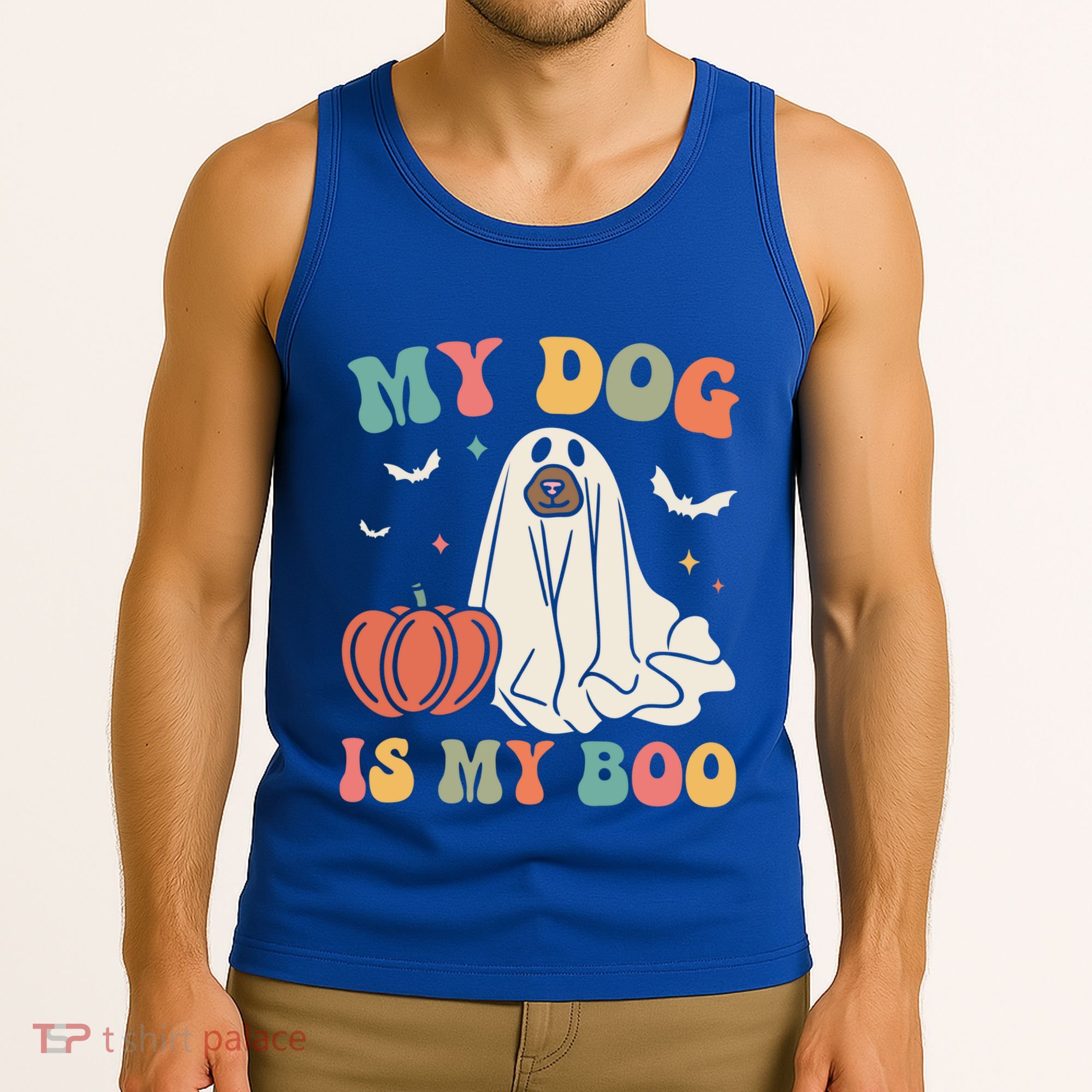 My Dog Is My Boo Funny Halloween Dog Lover Spooky Dog Mom Gift Tank Top