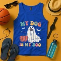 My Dog Is My Boo Funny Halloween Dog Lover Spooky Dog Mom Gift Tank Top thumb 4
