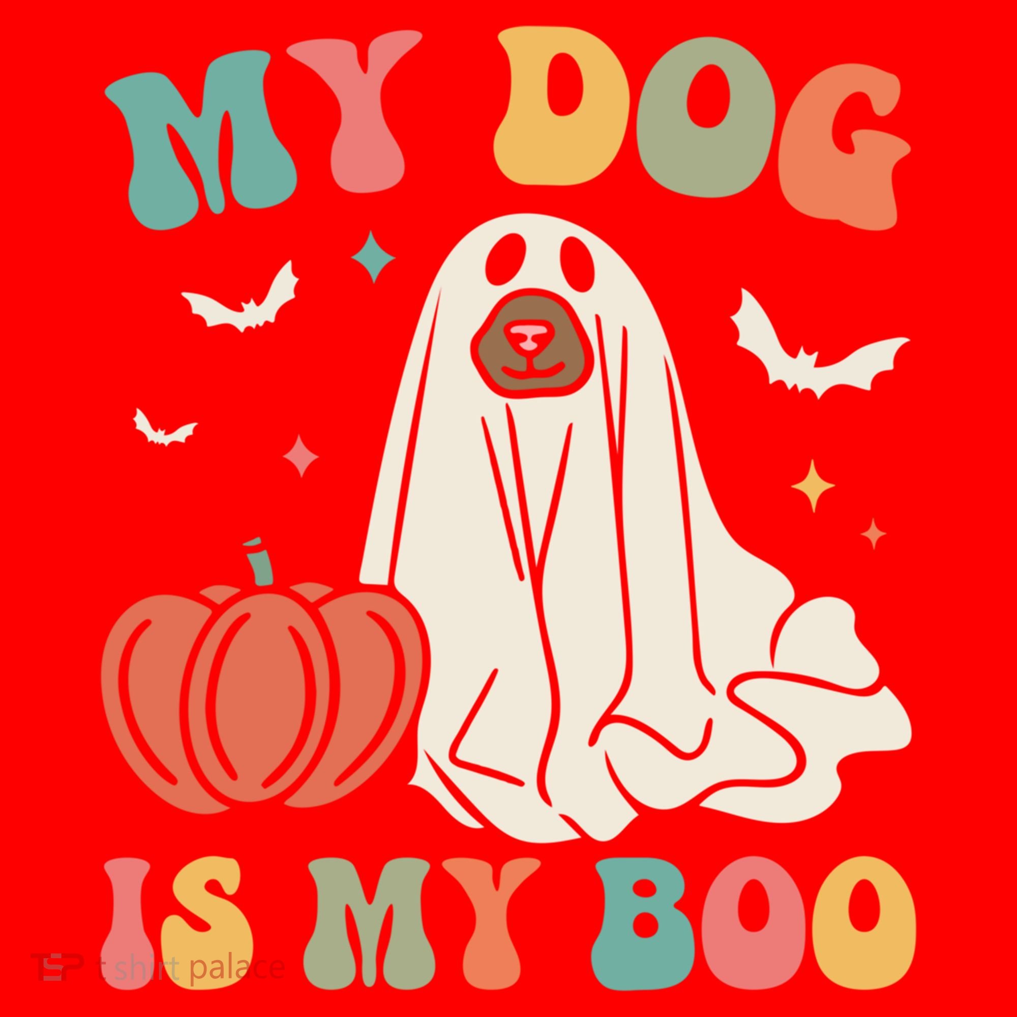 My Dog Is My Boo Funny Halloween Dog Lover Spooky Dog Mom Gift Santa Hat