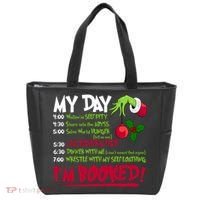My Day Im Booked Funny Christmas Holiday Tote Bag thumb 0