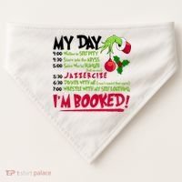 My Day Im Booked Funny Christmas Holiday USA-Made Doggie Bandana thumb 0