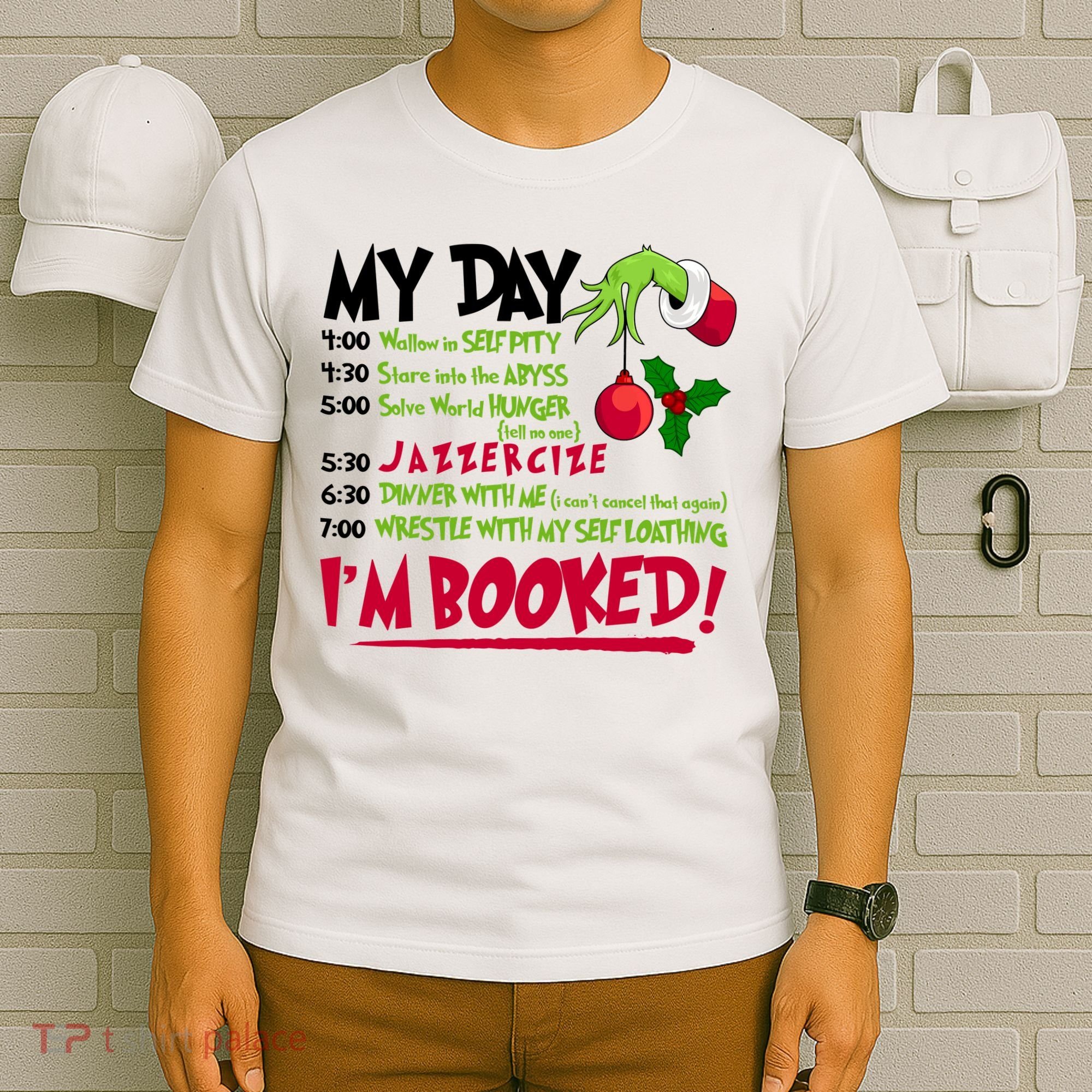 My Day Im Booked Funny Christmas Holiday T-Shirt