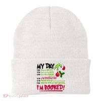 My Day Im Booked Funny Christmas Holiday Beanie thumb 0