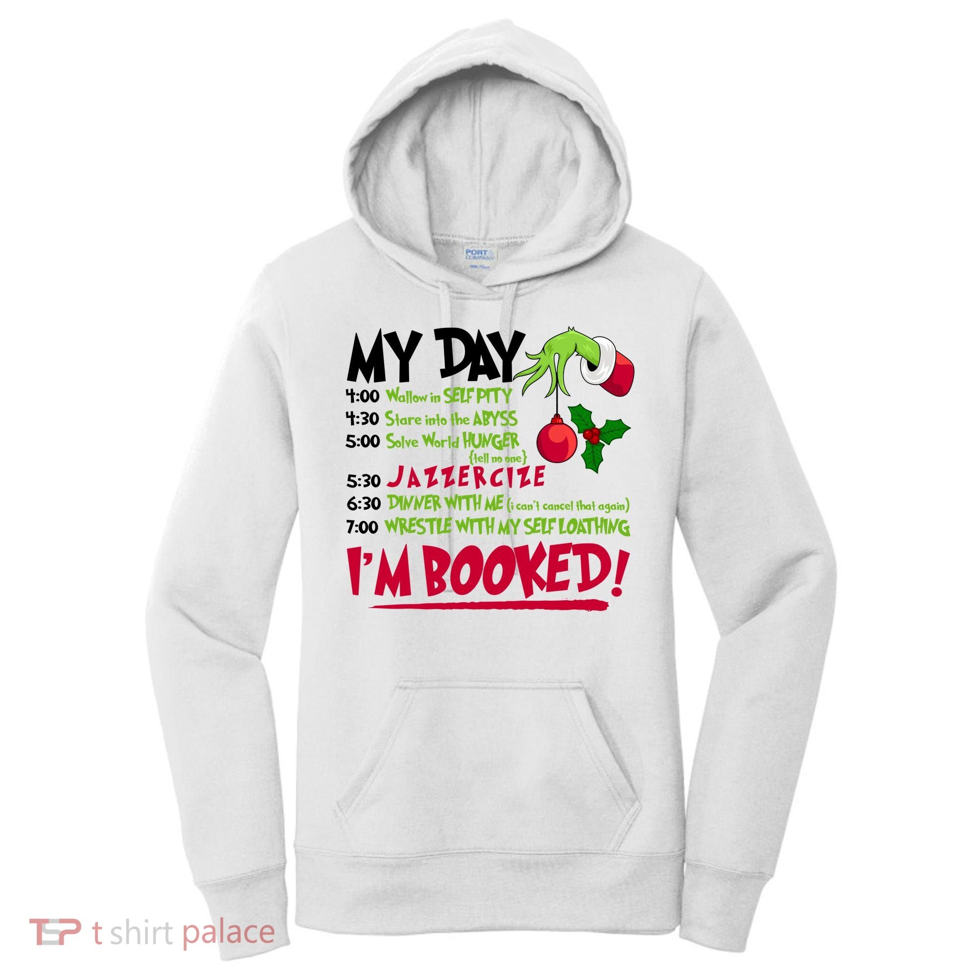 My Day Im Booked Funny Christmas Holiday Women's Hoodie