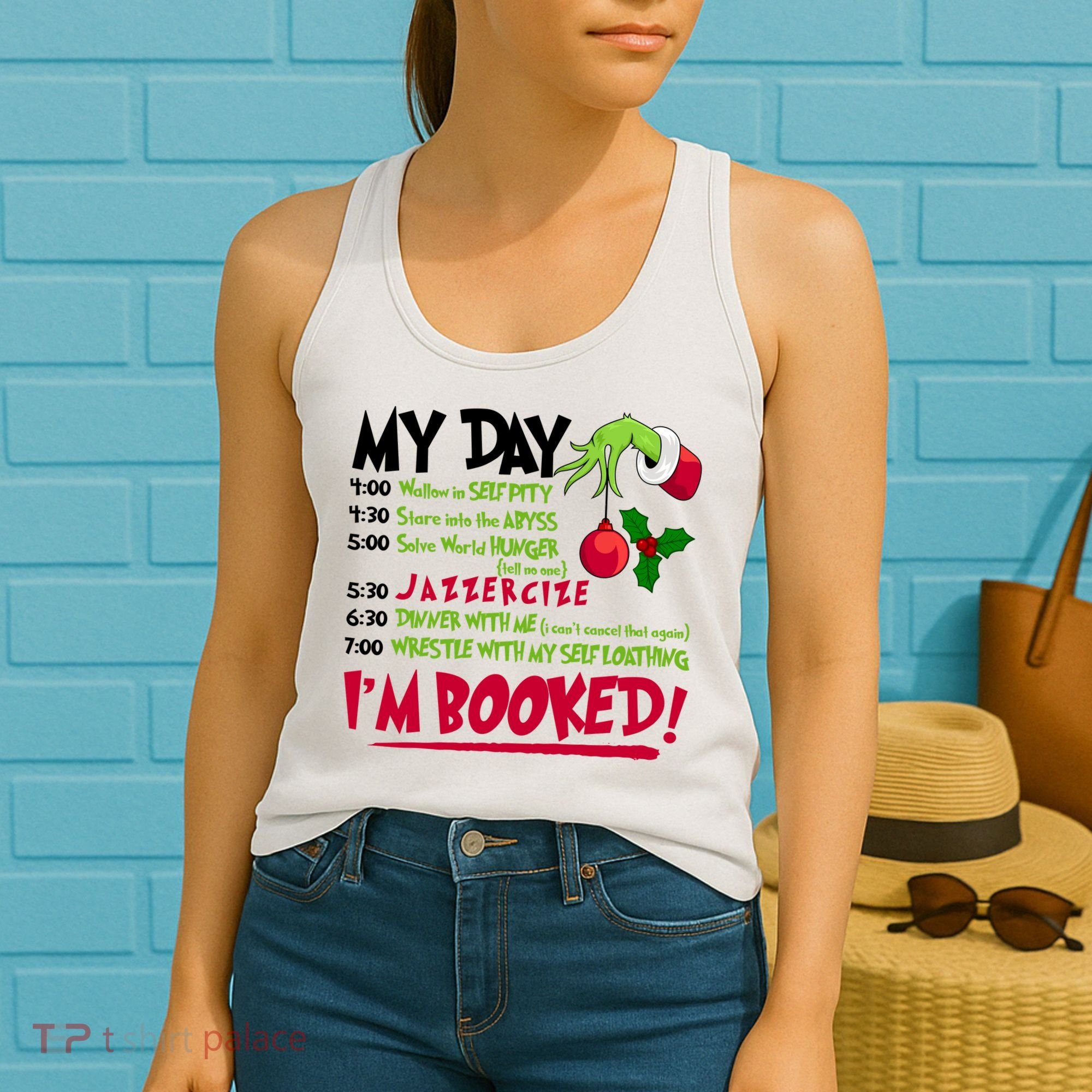 My Day Im Booked Funny Christmas Holiday Women's Tank Top