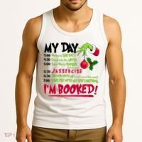 My Day Im Booked Funny Christmas Holiday Tank Top thumb 3