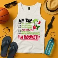 My Day Im Booked Funny Christmas Holiday Tank Top thumb 4