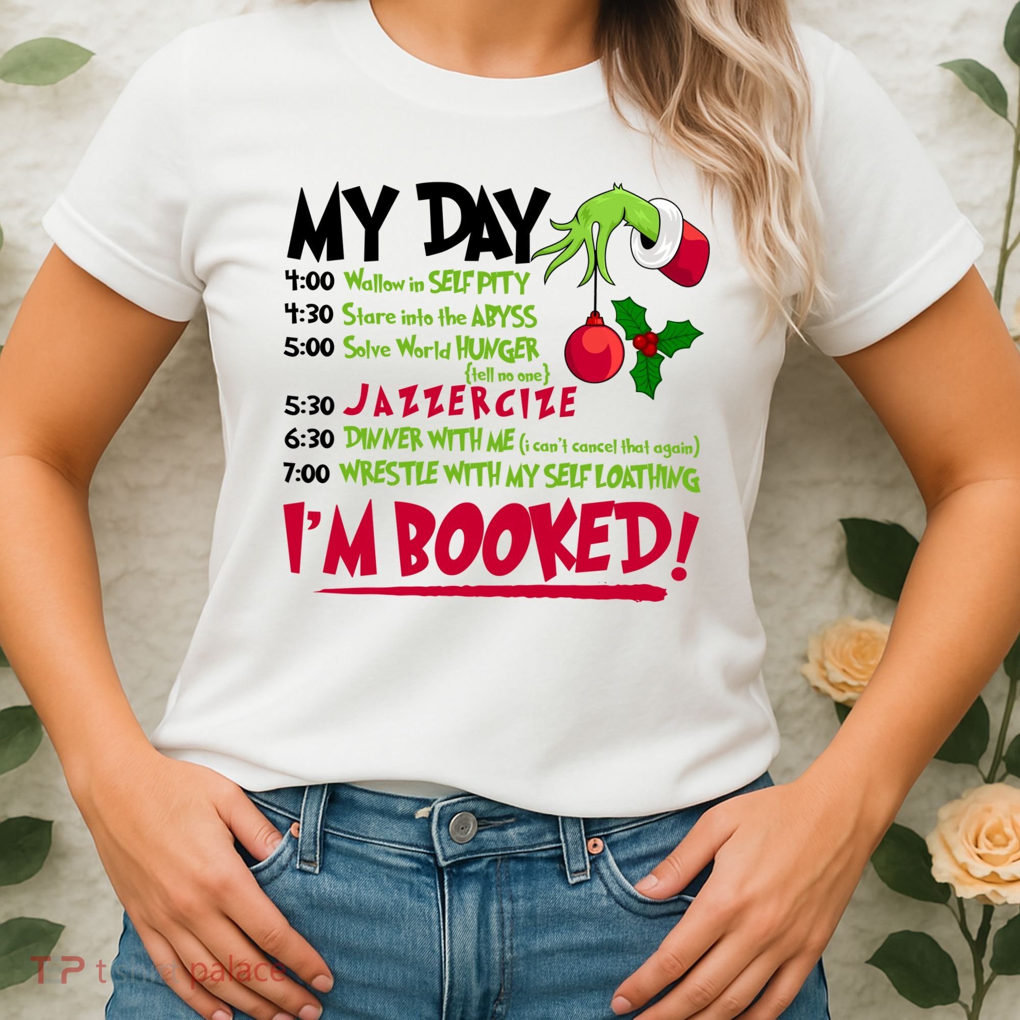 My Day Im Booked Funny Christmas Holiday Women's T-Shirt