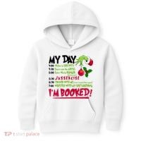 My Day Im Booked Funny Christmas Holiday Kids Hoodie thumb 0