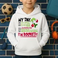 My Day Im Booked Funny Christmas Holiday Kids Hoodie thumb 2