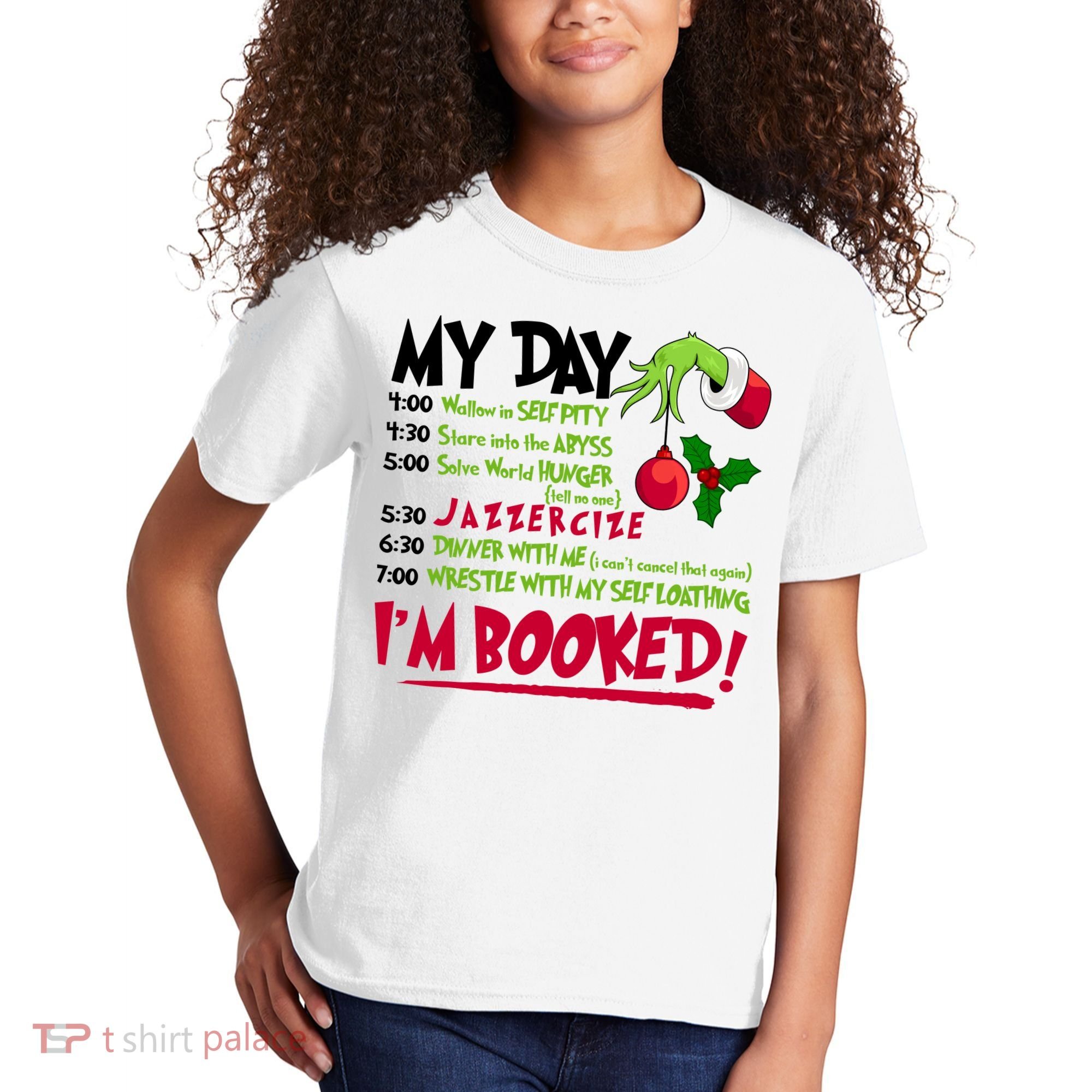 My Day Im Booked Funny Christmas Holiday Kids T-Shirt