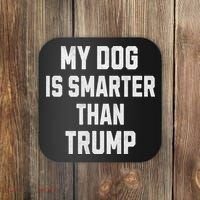 My Dog Is Smarter Than Trump Funny Harris Dog Lover Democrat Coaster thumb 0