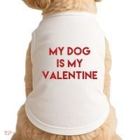 My Dog Is My Valentine Funny Cute Doggie Tank thumb 0