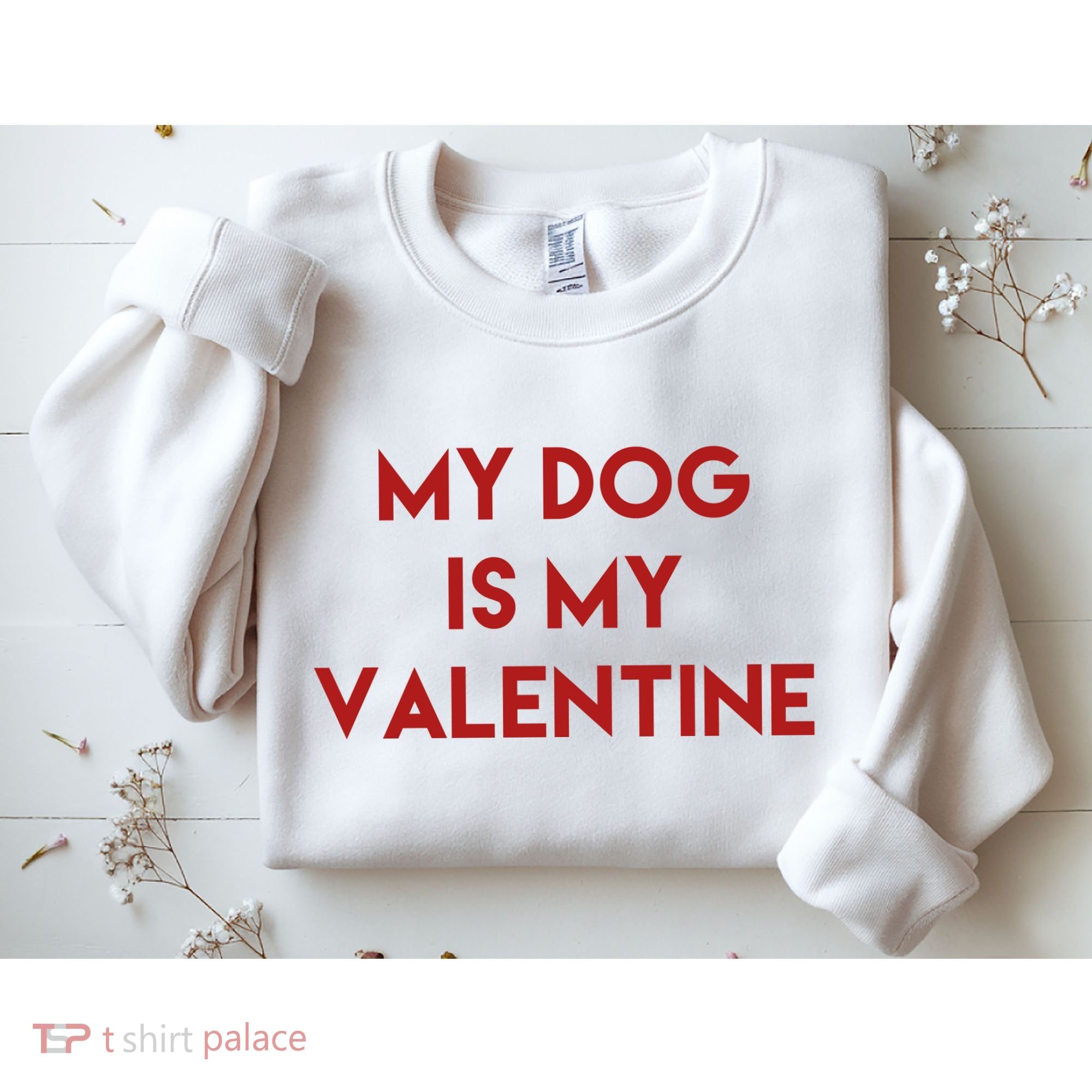 My Dog Is My Valentine Funny Cute Sweatshirt