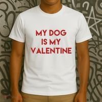 My Dog Is My Valentine Funny Cute T-Shirt thumb 3