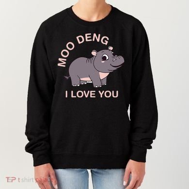 Moo Deng I Love You Women's Sweatshirt