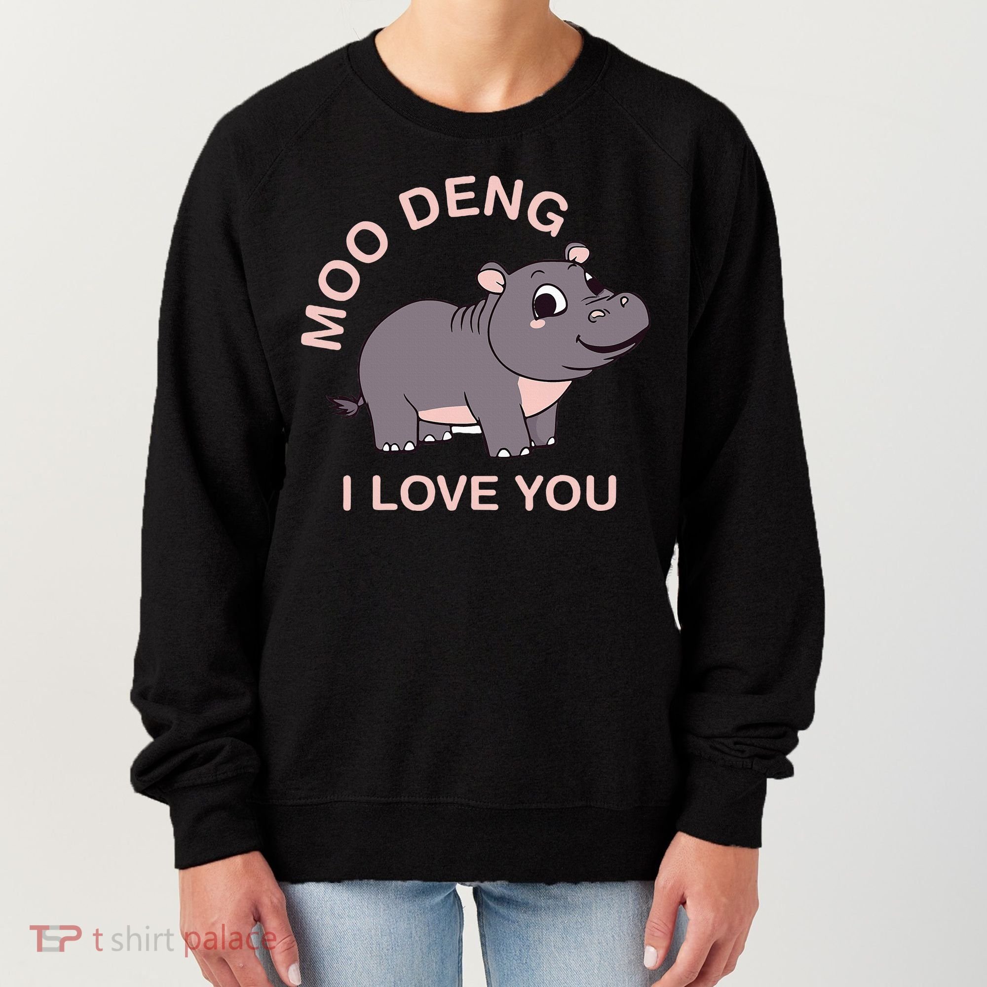 Moo Deng I Love You Women's Sweatshirt