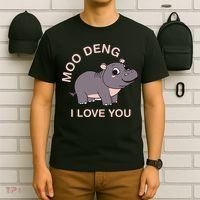 Moo Deng I Love You T-Shirt thumb 6