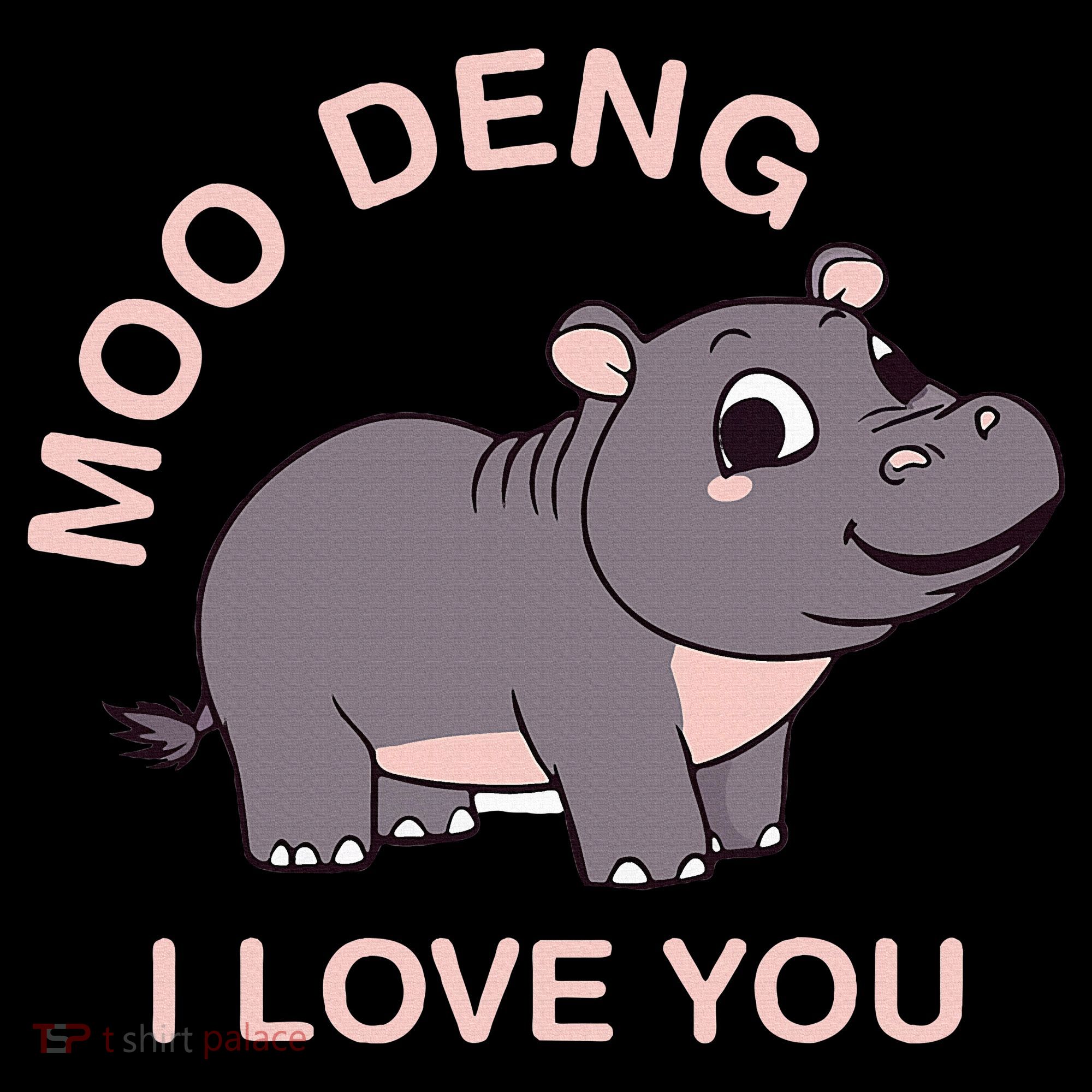 Moo Deng I Love You Women's Hoodie