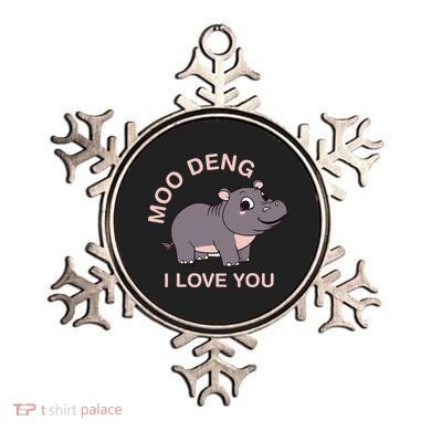 Moo Deng I Love You Ornament
