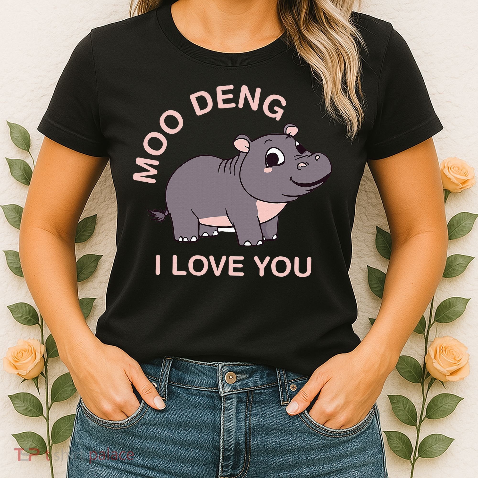 Moo Deng I Love You Women's T-Shirt