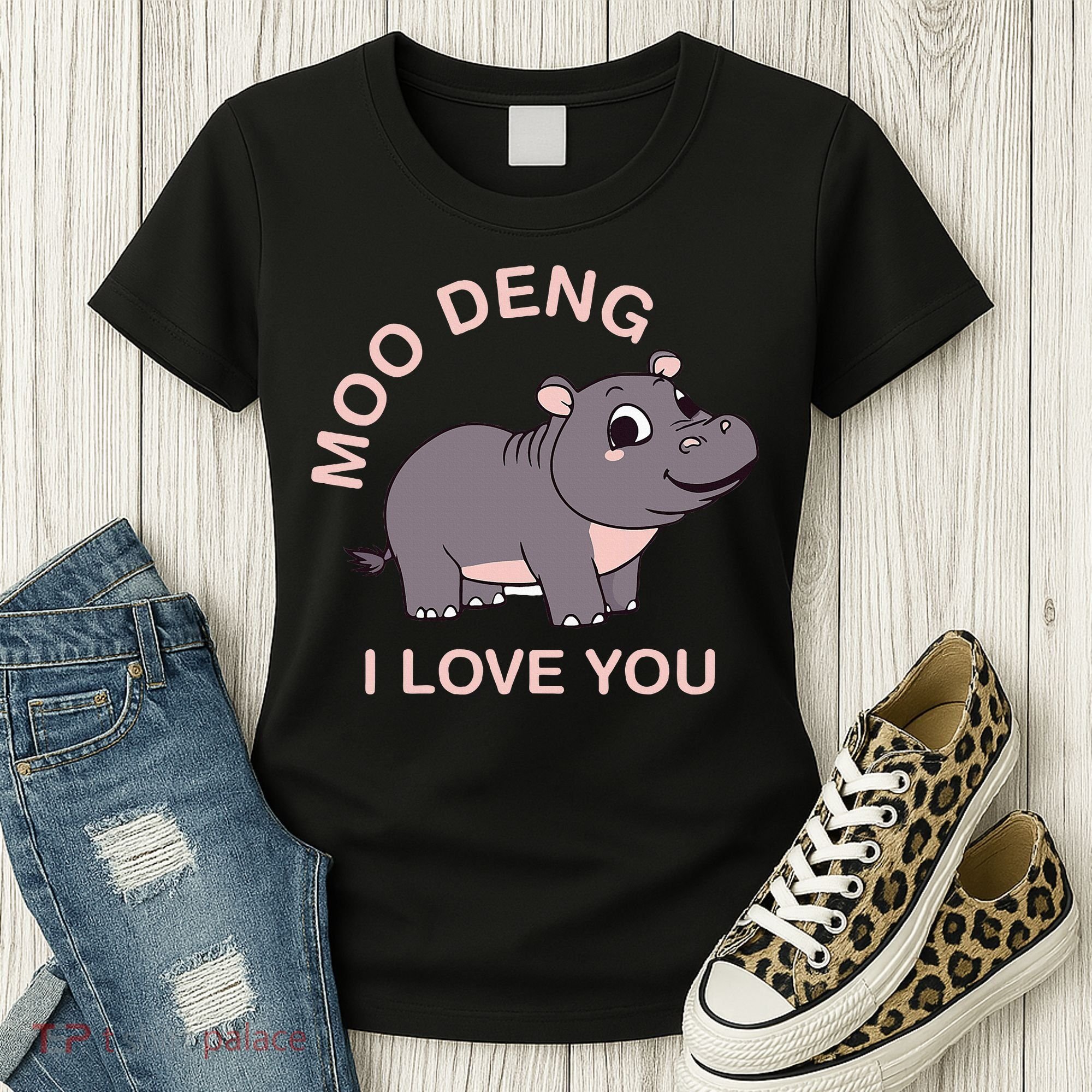 Moo Deng I Love You Women's T-Shirt