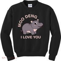 Moo Deng I Love You Kids Sweatshirt thumb 0