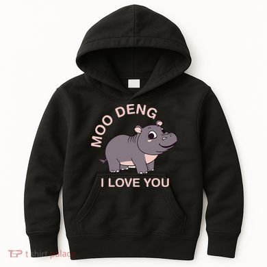 Moo Deng I Love You Kids Hoodie