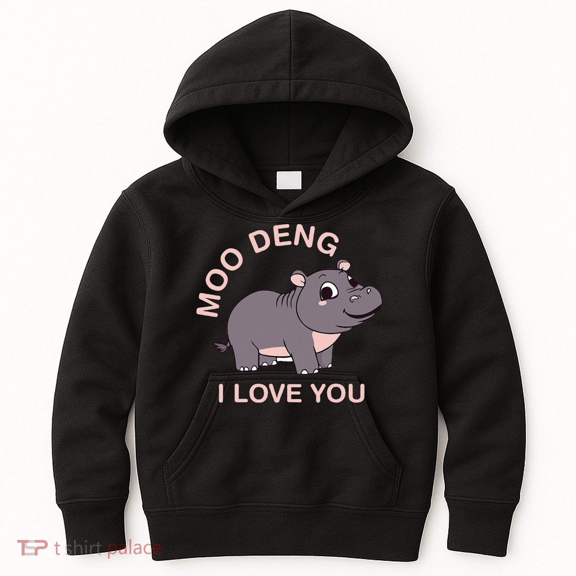 Moo Deng I Love You Kids Hoodie