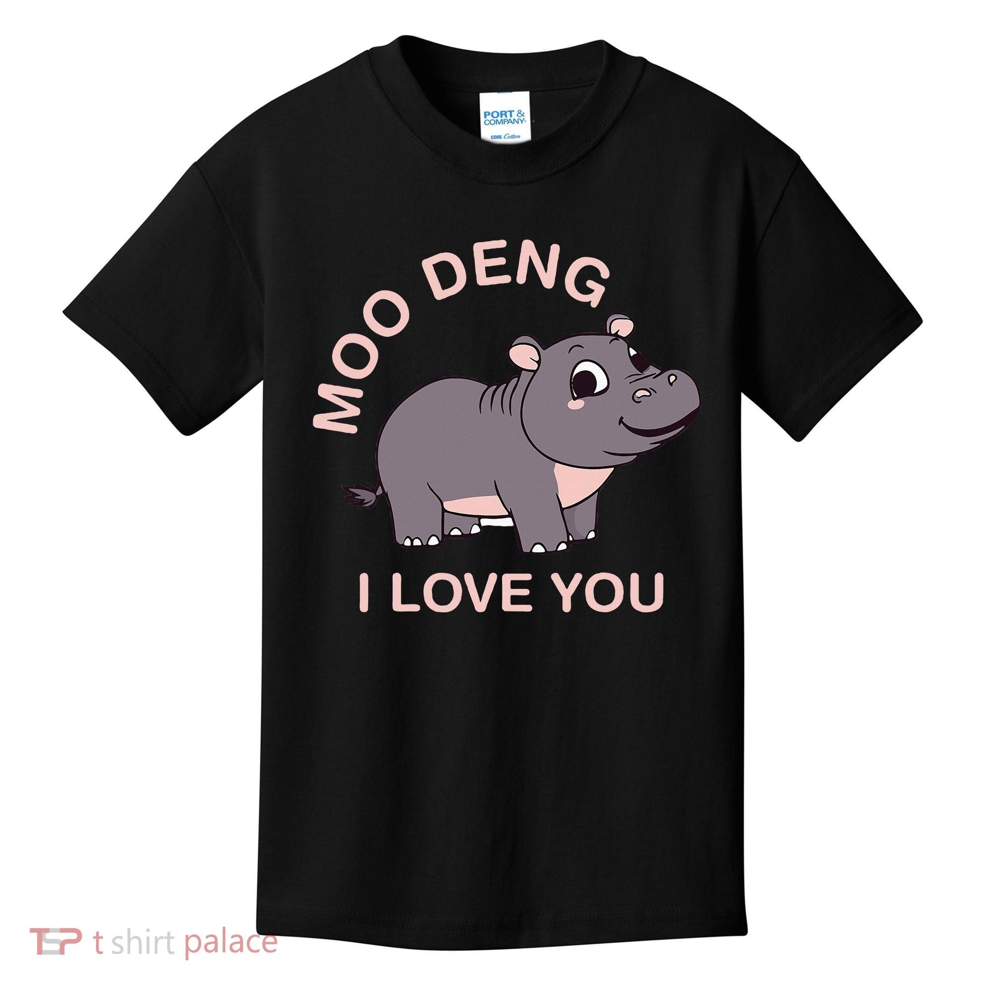 Moo Deng I Love You Kids T-Shirt