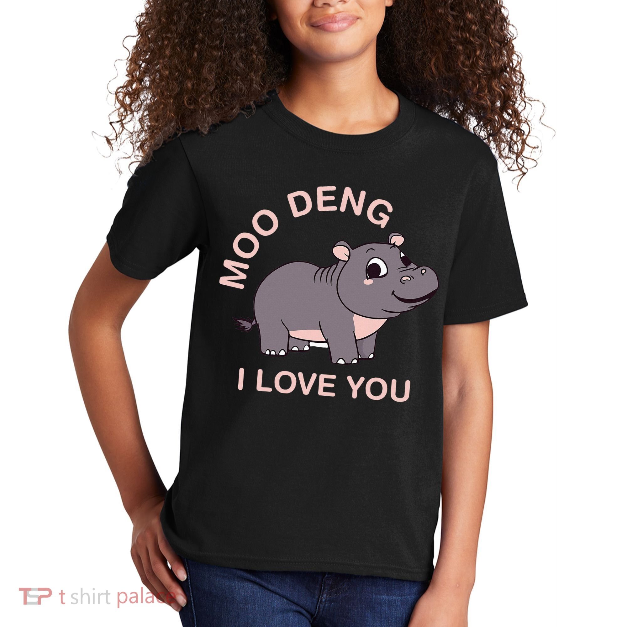 Moo Deng I Love You Kids T-Shirt