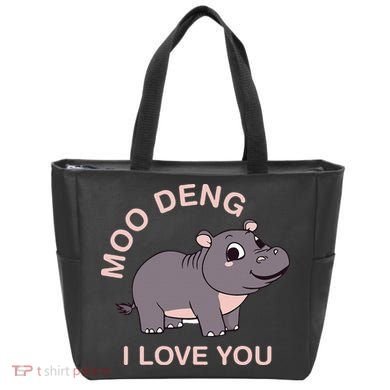 Moo Deng I Love You Bag