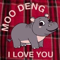 Moo Deng I Love You Men's Flannel Plaid Pajama Pants thumb 2