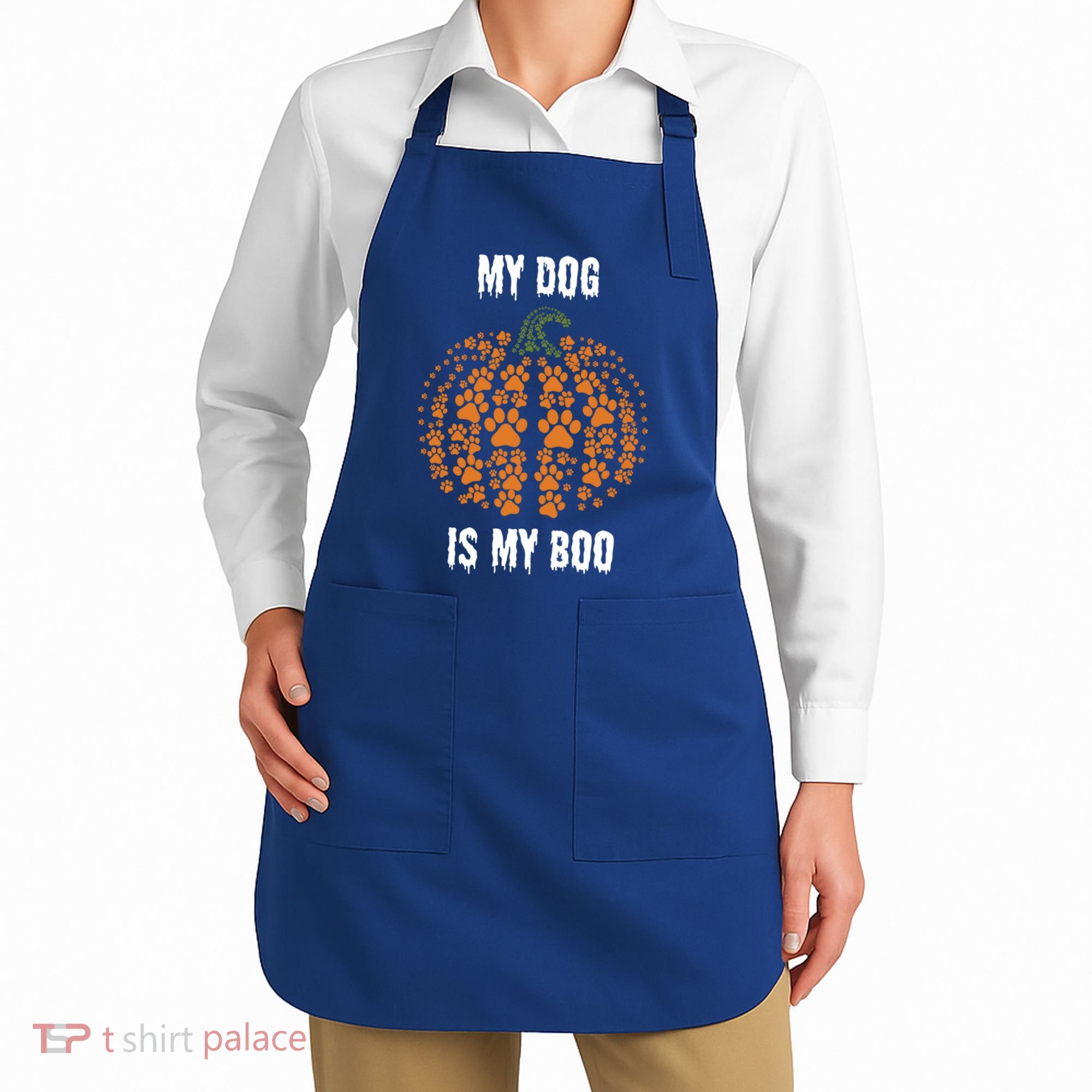 My Dog Is My Boo Funny Spooky Dog Mom Dad Halloween Great Gift Apron