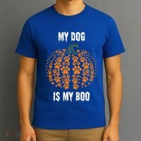 My Dog Is My Boo Funny Spooky Dog Mom Dad Halloween Great Gift T-Shirt thumb 3