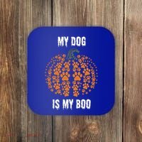 My Dog Is My Boo Funny Spooky Dog Mom Dad Halloween Great Gift Coaster thumb 0