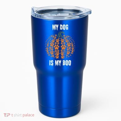 My Dog Is My Boo Funny Spooky Dog Mom Dad Halloween Great Gift Tumbler
