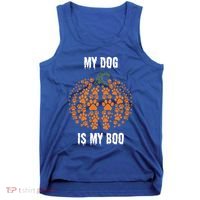 My Dog Is My Boo Funny Spooky Dog Mom Dad Halloween Great Gift Tank Top thumb 0