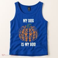 My Dog Is My Boo Funny Spooky Dog Mom Dad Halloween Great Gift Tank Top thumb 2